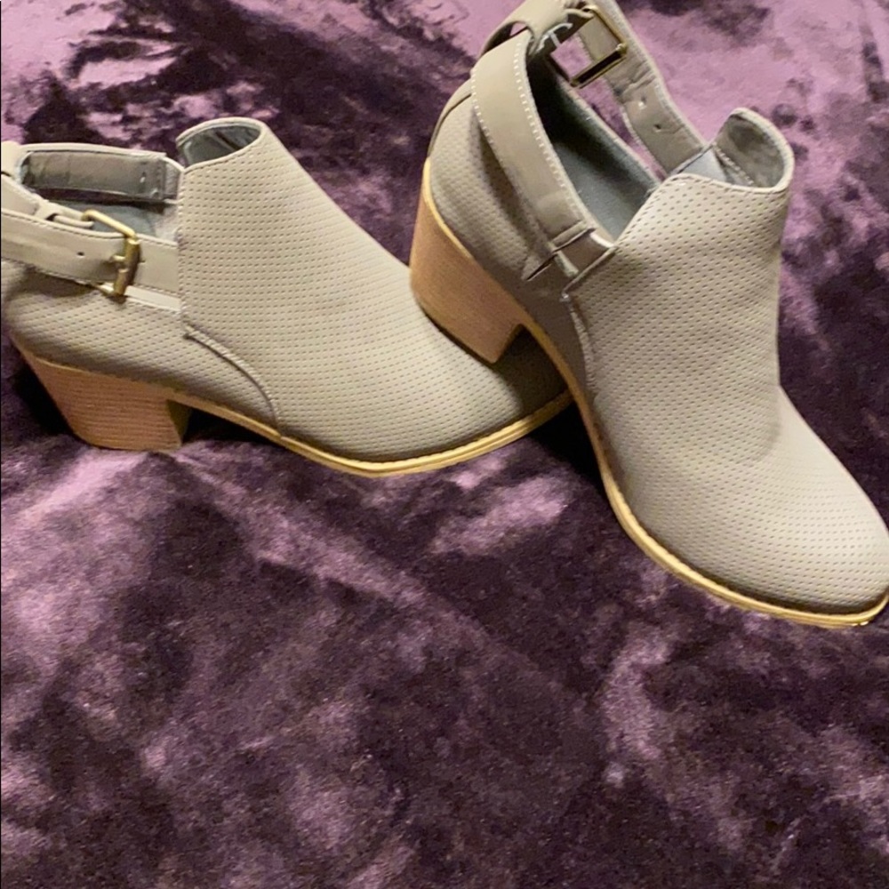 Gray booties